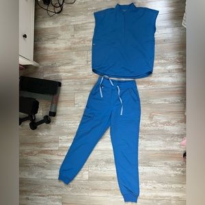 Figs scrub set capri blue OBO